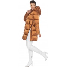 Женская куртка зимняя свободная цвет сиена модель 51120 50 (L)