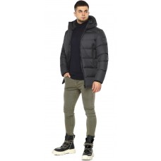 Мужская зимняя курточка в графитовом цвете модель 37055
