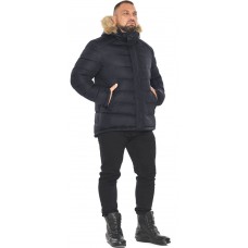 Комфортная чёрно-синяя куртка мужская модель 49868